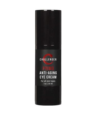 Challenger Men's Primo - Men's Eye Cream  Anti Aging Eye Balm - Reduce Wrinkles  Under-Eye Circles  Puffiness  Crows Feet and Signs of Age - Unscented 1 Ounce Airless Pump with Natural Ingredients