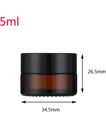 Zeoabsy 12-Piece Brown Glass Cream Boxes (5ml) with Screw Lid & Spatulas | Ideal for Cosmetics Ointments & Gels - International Shipping Available - Buy Online on SooperMarket.com