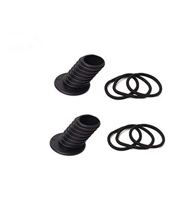 Yikimira Perfect Pony Tool Ponytail Hair Elastics Ponytail Molding Tool Hair Bun Styling for Diy Hairstyles Voluminous Simple and Fast 2 Pack Black 2 PC Black