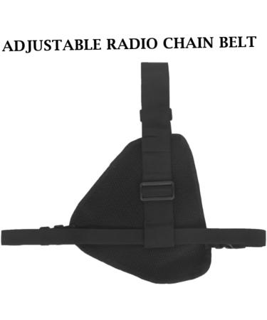 1PC Radio Chest Bag Walkie Talkie Holder Vest Men Waist Front Bag for Camping Hiking Black - Buy Online on SooperMarket.com