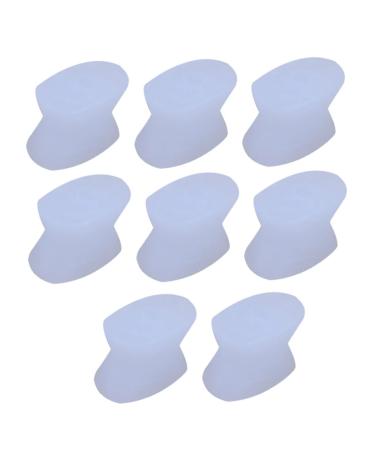 Beavorty 8pcs Toe Separator Splints Nail Protector Shim Manicure Toe Separator Toe Stretcher Foot Thumb Hallux Valgus Orthotics Hallux Valgus Big Toe Separator White Gel