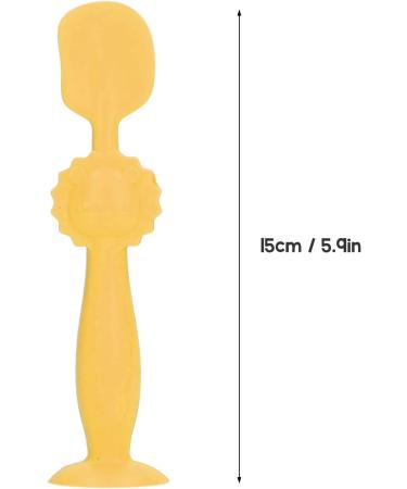 Flexible Silicone Diaper Cream Spatula - Baby Butt Paste Applicator with Suction Cup | Essential Tool for Newborns & Infants (Yellow) - Buy Online on SooperMarket.com