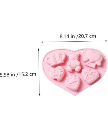 Alipis Chocolate DIY Mold 2pcs Cake Silicone Mold Silicone Molds Chocolate Cake Mold Baking Supply Donut Dog Biscuits 3D 20.7x15.2cm Pink - Buy Online on SooperMarket.com