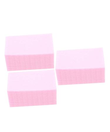WOFASHPURET 3 Nail Remover Cotton Eyelashes with Glue Clean Pink Nail Towel Natural Cotton Fiber