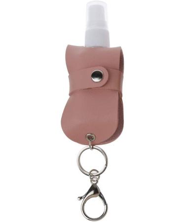 TEBI Portable 50ml Spray Bottle - Leak Proof & Refillable with Leather Keychain Holder - Black | Ideal for Travel & Daily Use - Buy Online on SooperMarket.com