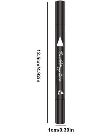 Eyeliner Stamp Double-Head Stamp Eyeliner 2 in 1 Double-Head Waterproof Liquid Eyeliner Pen Make-Up Tool Black Heart - Buy Online on SooperMarket.com