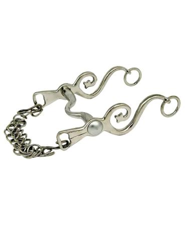 Kandare Spanish Baroque Portugi Show 12.5 14.5 15.5 16.5 gold or silver colors Tysons including chin chain (15.5 silver colors) 15.5 silver colors