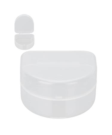 Mouthguard Storage Box Transparent Portable Dental Retainer Case Denture Storage Case for Home Travel or Office
