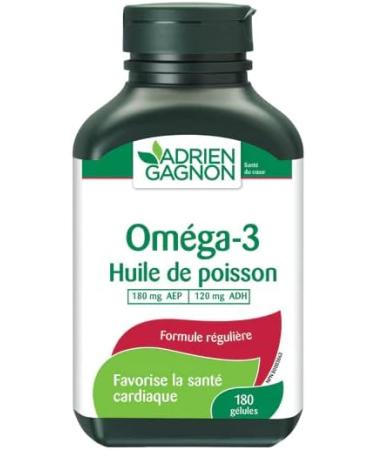 Adrien Gagnon - Omega 3 Fish Oil 1000mg 180 Softgels 180mg EPA and 120mg DHA Supplements for Heart Health and Brain Support Premium Fish Oil Vitamins for Adults and Kids - Buy Online on SooperMarket.com