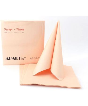 50 APARTina Fabric-Like Airlaid Napkins - Bleached Apricot 40x40 cm | Premium Quality for Elegant Dining | International Shipping - Buy Online on SooperMarket.com