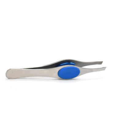 Eyebrow Tweezer Slanted Tip Professional Facial Tweezers For Men And Women by G.S Online Store Silver