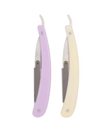 Pack of 2 straight razors plastic barber razors for men (without blade)