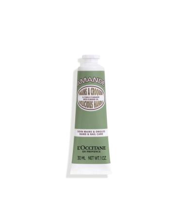 L'OCCITANE Almond Delicious Hands Cream | Sweet Scented Nourishing & Firming | 98% Readily Biodegradable | Clean & Luxury Beauty Hand Care for All Skin Types 30 ml (Pack of 1)