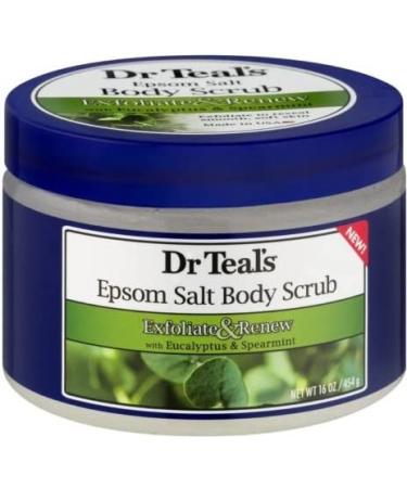 Epson Salt Body Scrub - Exfoliate & Renew with Eucalyptus & Spearmint (16 Ounces)