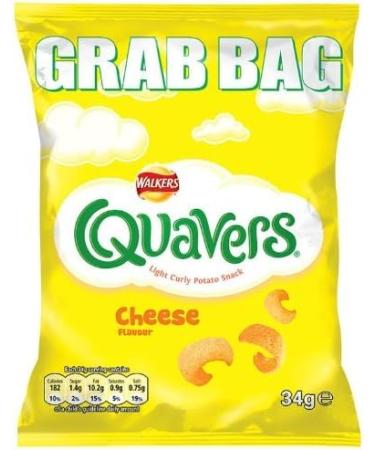 Walkers Quavers Cheese Snacks Crisps 30x34g (Wholsale Box)