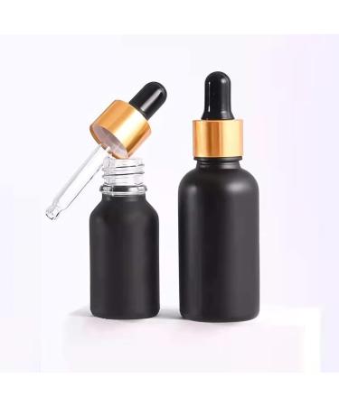 ZEOABSY 6 PiecesÂ 10mlÂ Empty Frosted Black/Gold Glass Dropper Bottles with Glass Pipette for Essence Essential Oil Elite Fluid Travel Cosmetics Storage Containers - Buy Online on SooperMarket.com