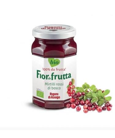 Rigoni di Asiago Fiordifrutta Organic Cranberry Jam 250g - Pack of 3