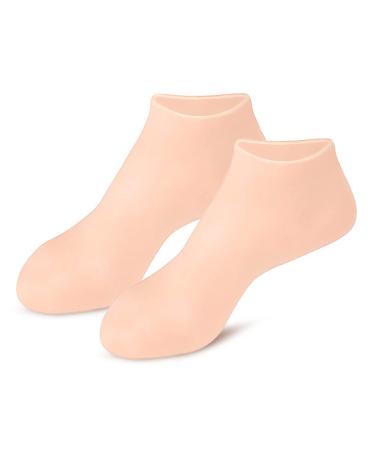 Gel socks with essential oils moisturizing heeling cuffs prevent cracked foot care socks for the beauty salon dry cracked heeling heel pain (XL)