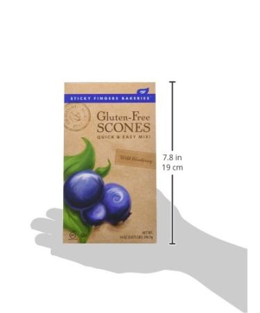 Sticky Fingers Bakeries Gluten Free Scone Mix Wild Blueberry 14oz - Pack of 3 - Buy Online on SooperMarket.com