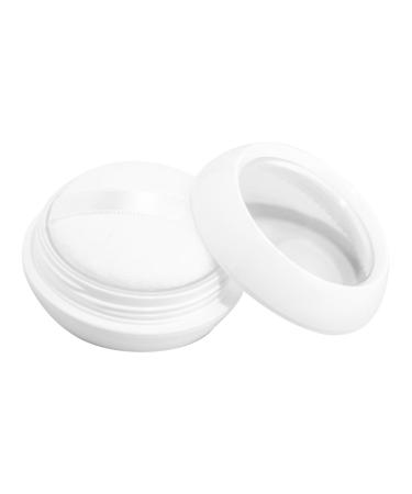 FOMIYES 1 Set Box Loose Powder Box Empty Loose Powder Container Cosmetic Powder Puff Face Powder Cushion Loose Powder Container with Powder Puff Travel Abs Makeup Pad White Portable 6.2x6.2cm White
