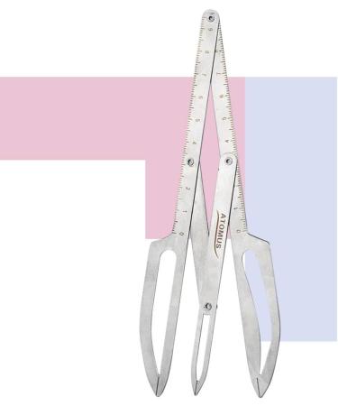 Tiuimk Stainless Steel Eyebrow Microblading Triangle Ruler - Silver - Buy Online on SooperMarket.com