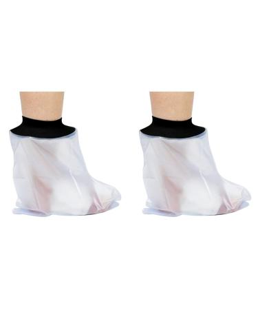 Kikolufy 2X Waterproof Cast Cover Leg for Adult Ankle Shower Bath Watertight Foot Protector Wounds for Swimming Bath Accessories