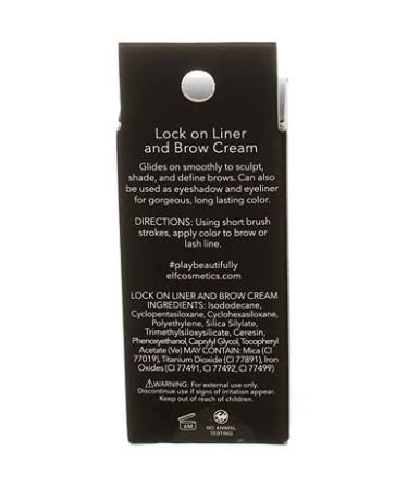 E.L.F. Lock On Liner & Brow Cream - Medium Brown 0.19 oz | Long-lasting Eyebrow Makeup - Buy Online on SooperMarket.com