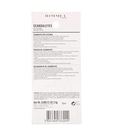 Rimmel London Scandaleyes Gel Eyeliner 001 Black - 0.085 fl oz | Long-lasting, Waterproof Formula - Buy Online on SooperMarket.com