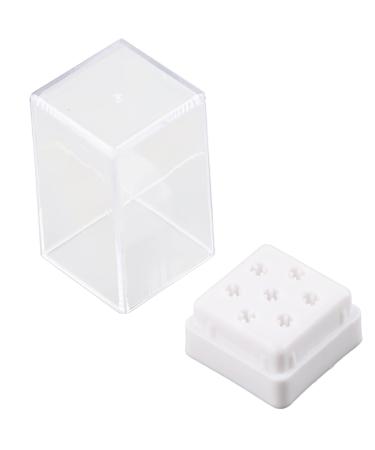 Demeras Nail Bit Organizer Nail Drill 7x4x4 7 Holes Nail Drill Bits Organizer Box Container For Nail Grinding Display