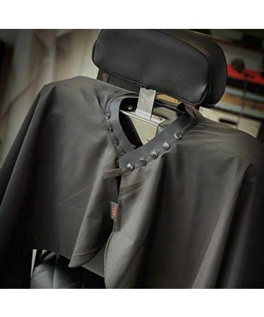 TRU BARBER Silicone Neck Cape - 100% Polyester, Lightweight, Waterproof Professional Hair Salon Cutting Cape with Snap Closure - 50 x 58 (Black/White) - Buy Online on SooperMarket.com