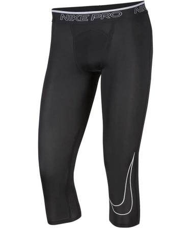 Nike Men's Pro Dri-Fit 3/4 Length Training Tights - Large, Black/White - Buy Online on SooperMarket.com