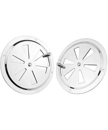 iSure Marine 4 inch Round Butterfly Air Vent Plate 2 Pack - 316 Stainless Steel for Boat Cabin Ventilation - Buy Online on SooperMarket.com