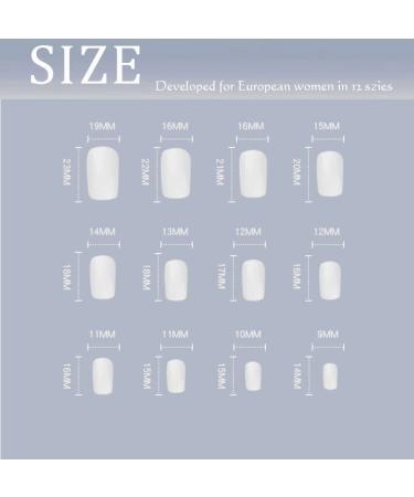 Sethexy Sea Blue Short Square False Nails - 24Pcs Acrylic Press-On Nails for Women & Girls - Buy Online on SooperMarket.com