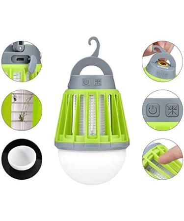 Mosquito Zapper Bug Killer Outdoor Camping Lantern 3 Modes Lighting Green - Buy Online on SooperMarket.com
