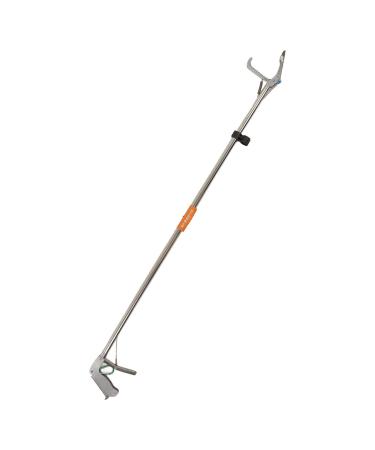 Pyhodi Professional Stainless Steel Snake Tong Foldable Self Lockable Reptile Grabber Rattle Snake Catcher Wide Jaw Handling Tool Safe Reptile Grabber Catcher Snake Handling Tool