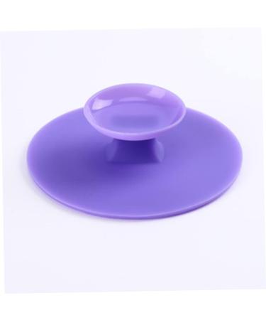 Makeup Brush Cleaner Mat Round Makeup Brush Cleaner Pad Silicone Brush Cleaner Brush Clean Pad for Makeup Tool Clean Purple - Buy Online on SooperMarket.com
