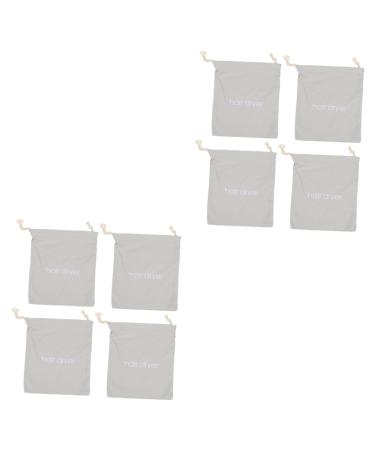 Baluue 8 Pcs Hair Dryer Storage Bag Travel Makeup Bags Hair Dryer Receive Bag Hairdryer Light Grey Fabric