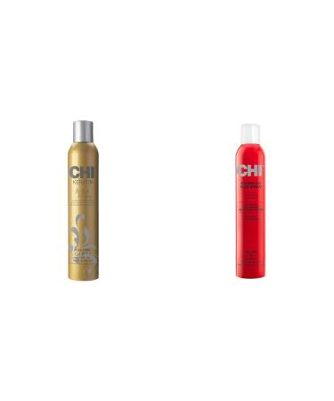 CHI Keratin Flex Finish & Enviro Natural Hold Hair Sprays 10 oz Each