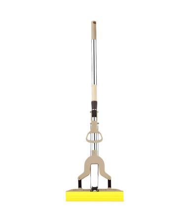 Yarnow Mope PVA Sponge Mop Set Absorbent Sponge Head Folding Mop Head Telescoping Steel Pole Floor Cleaning Supplies Microfiber Mop