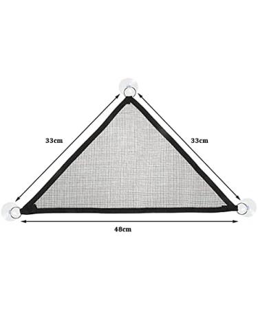 QUUPY 2 Reptile Hammock Set Triangle Breathable Net Breathable Mesh Lizard hammock for Large and Small Bearded Dragons Anoles Geckos Lizards or Snakes 33x33x48cm Black - Buy Online on SooperMarket.com