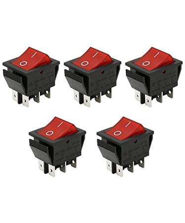 Baomain ON/Off Rocker Switch - Pack of 5 - 125V/250VAC