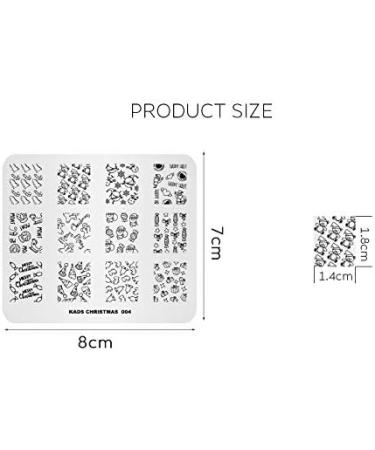 Christmas Theme Nail Art Stamping Plate - Gift Pattern Gingerbread Man Design - Manicure Print Tool CH004 - Buy Online on SooperMarket.com