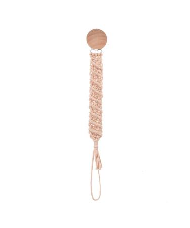 WT-DDJJK Pacifier Chain Baby Pacifier Clip Woven Cotton Rope Pacifier Chain Dummy Clip Nipple Holder