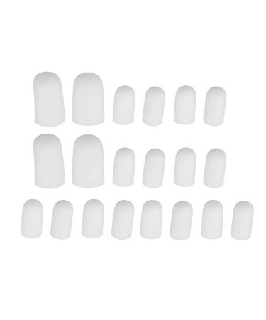 Gel Toe Cap Silicone Protectors - 10 Pairs | Adjustable Pain Relief for Toes and Fingers - Buy Online on SooperMarket.com