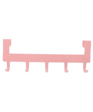 Cabilock Over The Door Towel Rack Over The Door Towel Bar Traceless Hooks Hook up Row Hook Household Size 1 Pink
