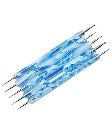 Desikixudy 10 Wave Bar Chain Link Needle Point Pen Point Drill Pen Can Be Used to Embellish Gel Nail Skills