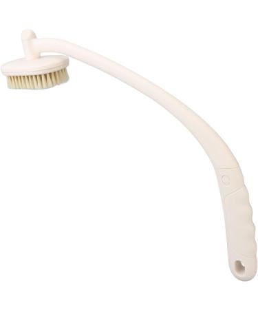 Back Bath Brush with Hanging Hole - 3 Brush Heads Long Curved Handle for Easy Use - Ideal Shower Brush for the Elderly - Buy Online on SooperMarket.com