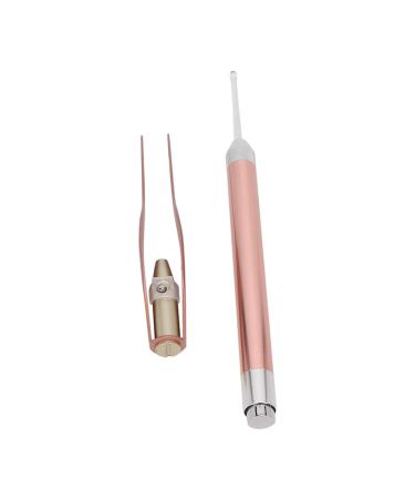Ear Wax Removal Kit Rose Gold Light Earpick Visible Safe Small Round Tip Full Polishing for Family for Ear Tool