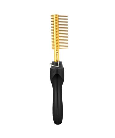 Electric Hair Straightener Curler Hot Electric Heating Multifunction Wet Dry Comb for Black Hair Style2 Electric Hair Straightener Curler