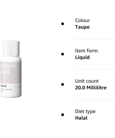 Colour Mill Edible Taupe Food Paint 20ml - Liquid Dye for Baking, Icing, Fondant - Buy Online on SooperMarket.com